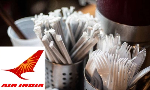 Air India to stop using single-use plastic on flights Air India to stop using single-use plastic on flights