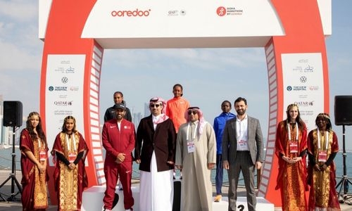 Bahrain’s Mokonin wins silver in Doha marathon