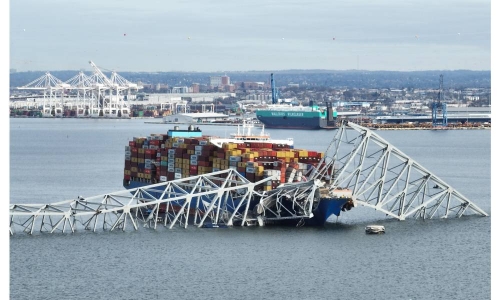 Major US bridge collapses as cargo ship plows into pylon