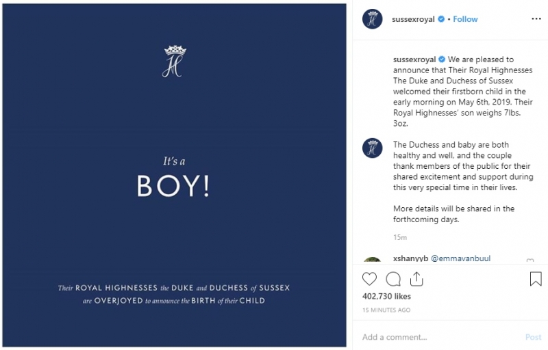  BREAKING NEWS: Meghan Markle gives birth to a baby boy 