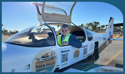 Teen Pilot with Crohn’s Disease Lands in UAE on World Record Attempt