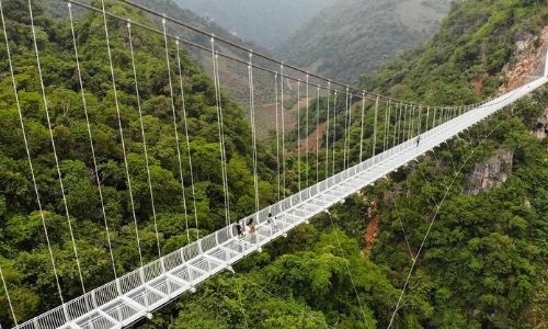 World's longest glass-bottomed bridge opens in Vietnam