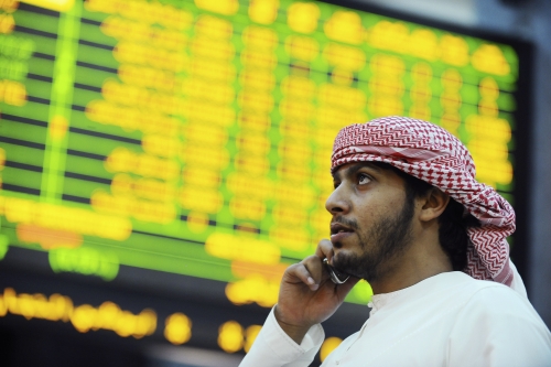 Most Gulf bourses track global shares lower; Dubai gains