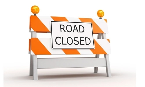 Lane closed Lane closed