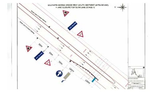 Lane to be closed on Sitra Bridge Lane to be closed on Sitra Bridge