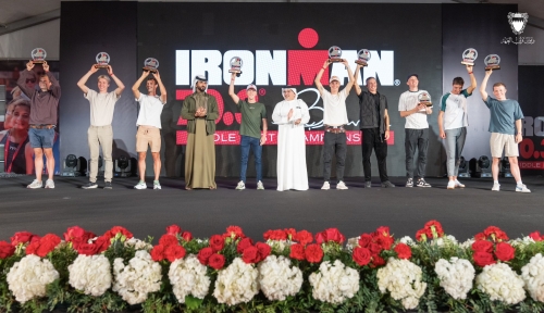 HRH Prince Salman attends IRONMAN 70.3 Middle East Championship Bahrain award ceremony