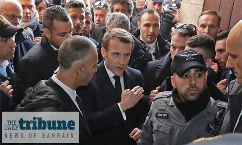 Macron loses cool with Israeli security at Jerusalem church
