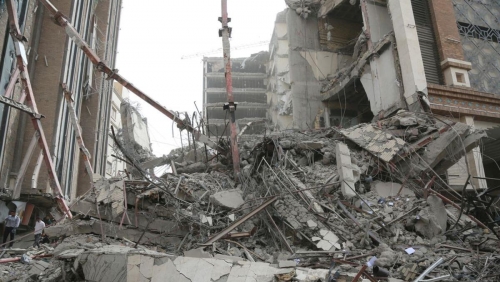 Iranian police fire shots, teargas to disperse protests over building collapse