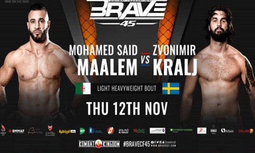 Mohamed Said Maleem vs Zvonimir Kralj added to BRAVE CF 45 in Bahrain