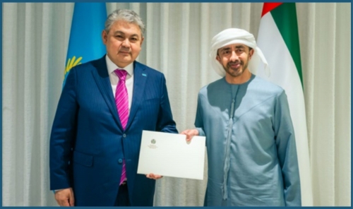 UAE President Receives Message from Kazakhstan Counterpart on Bilateral Relations