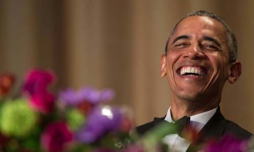 'Obama out': president gets in final laughs with US media