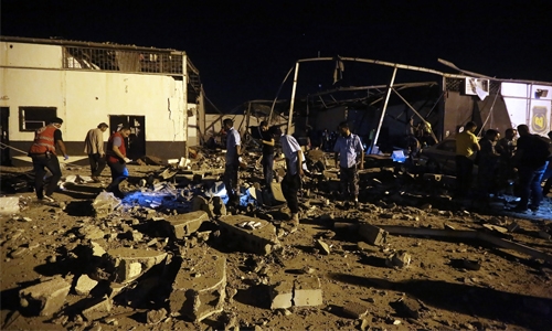 40 killed in strike on Libya migrant centre 40 killed in strike on Libya migrant centre