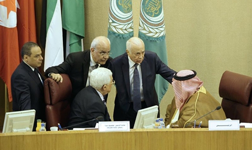 Arab League chief denounces Israel at peace talks meeting
