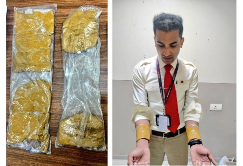 Cabin crew held for smuggling 1.4 kg gold from Bahrain to India