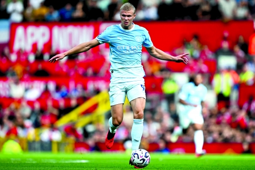 Haaland fires 10-man Man City to memorable win over Man Utd