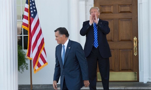 Donald Trump meets with Mitt Romney