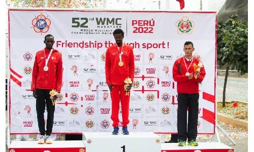 Bahrain strike gold in World Military marathon