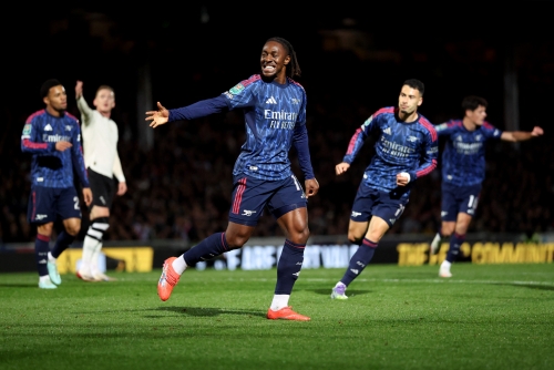 Eze nets first goal as Arsenal join Man City in League Cup last 16