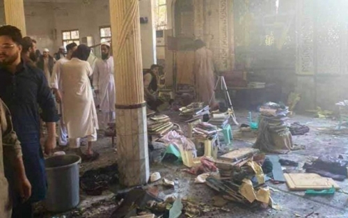 Bomb blast at Pakistan religious school kills at least seven, including children Bomb blast at Pakistan religious school kills at least seven, including children