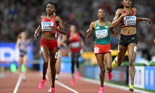 Elite Bahraini athlete Winfred Yavi set for world title race Elite Bahraini athlete Winfred Yavi set for world title race