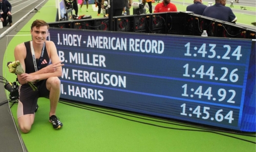 Josh Hoey Sets American 800m Record at US Indoor Championships