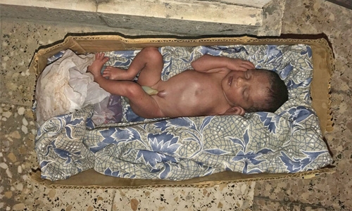 Newborn baby found abandoned outside a mosque  
