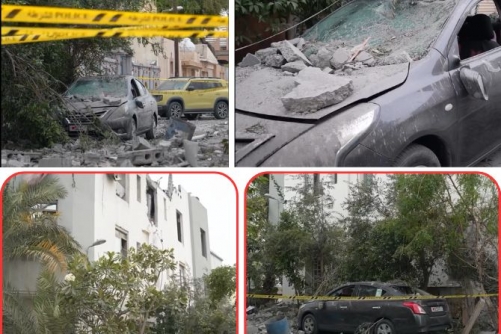 Civil Defence Handles Sitra Drone Debris Fallout 