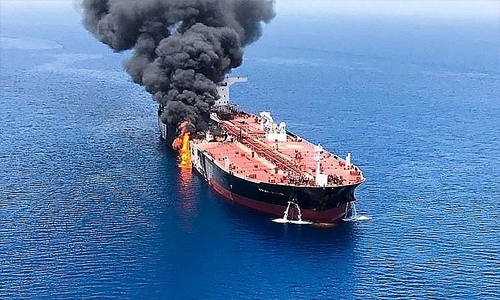 Explosion strikes Israeli-owned ship in Mideast