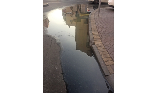 Sewage spill continues  on Shaikh Hamad Road