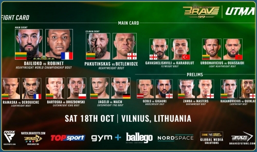 BRAVE CF 99 Set To Ignite Lithuania With Solid Bout Lineup BRAVE CF 99 Set To Ignite Lithuania With Solid Bout Lineup