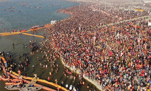 Millions take plunge in giant Indian festival