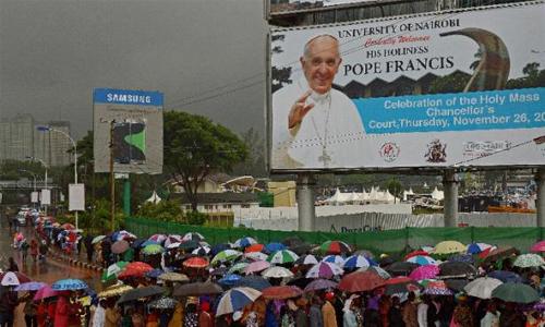 Vast crowds gather for pope's first mass in Africa