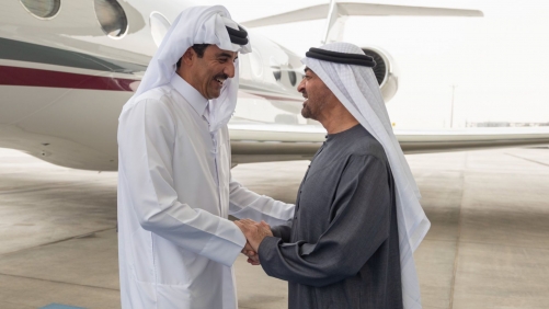 UAE President Receives Emir of Qatar