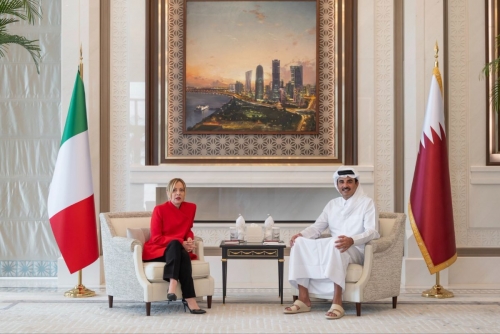 Qatar Amir, Italy PM Discuss Middle East Crisis