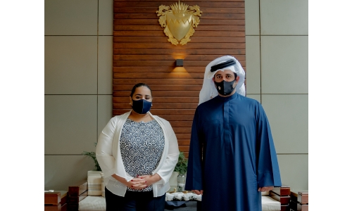 HH Shaikh Khalid receives lawyer Aisha Mutawia