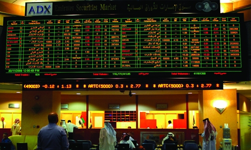 Abu Dhabi down; Egypt hits record high