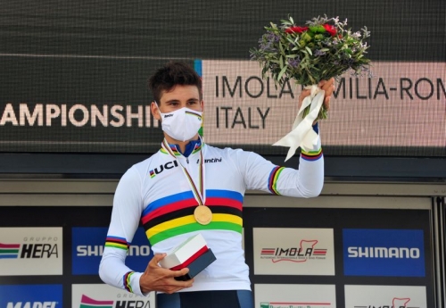 Ganna claims Italy’s first world time trial crown on home soil