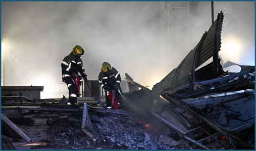 Civil Defence Extinguishes Fire After Iranian Attack