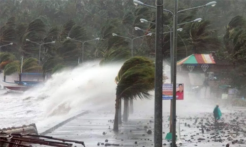 Powerful typhoon slams into the Philippines