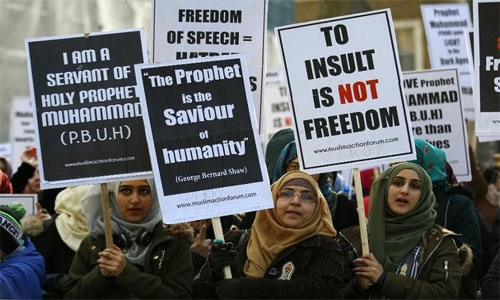Massive Muslim protests against blasphemous cartoons