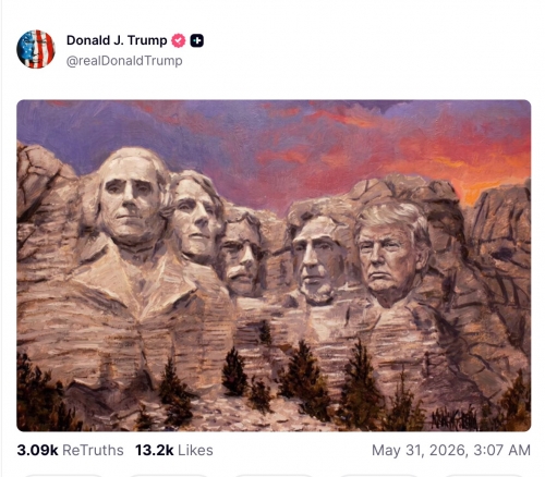 Trump Shares AI Image of Himself on Mount Rushmore Trump Shares AI Image of Himself on Mount Rushmore