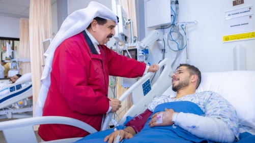 HM King Hamad Visits Injured After Iranian Attacks HM King Hamad Visits Injured After Iranian Attacks