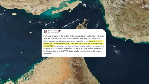 Trump warns Iran naval vessels will be ‘immediately eliminated’ amid blockade escalation