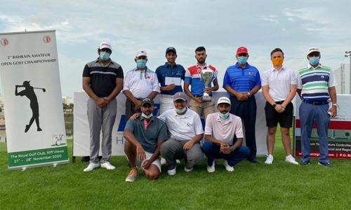 Ahmed Mohammed lifts the Golf trophy