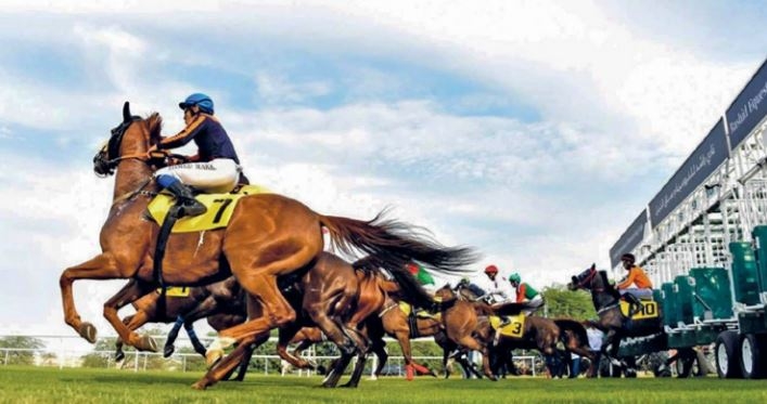 Stage set for horseracing spectacle Stage set for horseracing spectacle