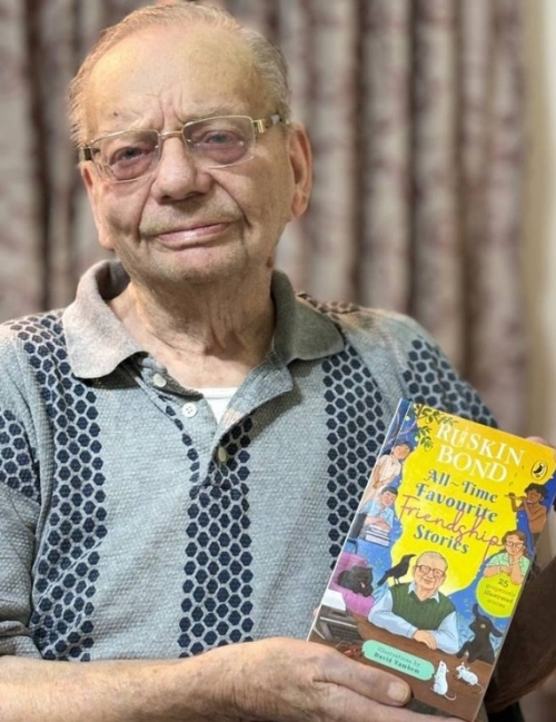 Ruskin Bond celebrates 92nd birthday with the launch of nostalgic childhood stories Ruskin Bond celebrates 92nd birthday with the launch of nostalgic childhood stories
