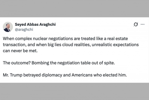 Iran’s foreign minister accuses Trump of bombing ‘out of spite’ Iran’s foreign minister accuses Trump of bombing ‘out of spite’