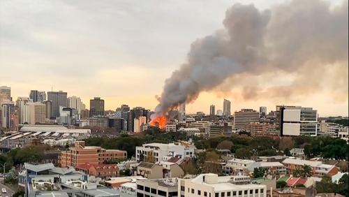 Dramatic Sydney blaze consumes seven-storey building