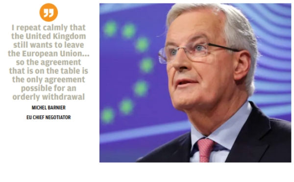 May’s deal ‘only agreement possible’ for orderly Brexit: Barnier May’s deal ‘only agreement possible’ for orderly Brexit: Barnier
