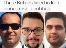 Three Britons killed in Iran plane crash identified